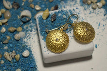 Load image into Gallery viewer, Earrings Gold Plated Silver Sea Urchin With Zircon Earrings