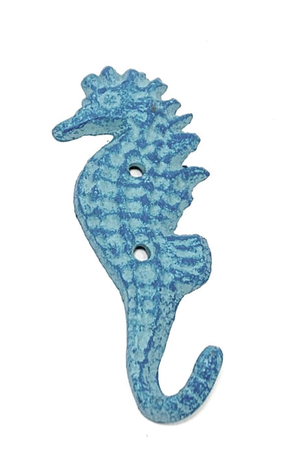 aqua blue seahorse wall hook