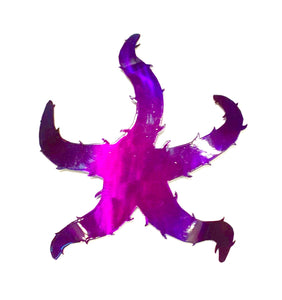 purple metal art sea star