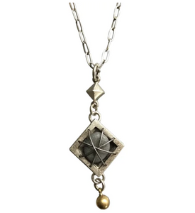 square pebble charm necklace